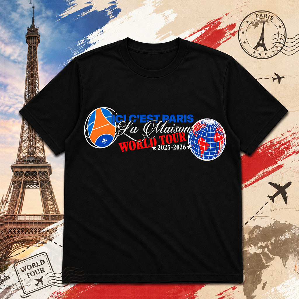 Paris Saint-Germain La Maison World Tour 2025-2026 T-Shirt PSG Merch Gift For Football Fans - Merchluma