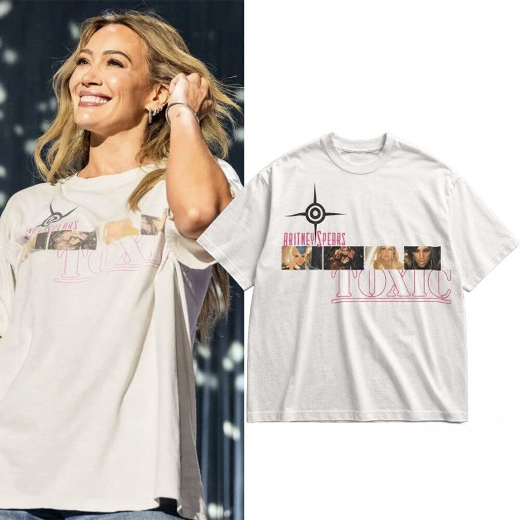 Hilary Duff Britney Spears Toxic T-Shirt 2026 Hilary Duff Concert Merch Present For Sister - Merchluma