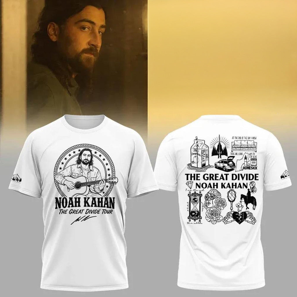 Noah Kahan X Boston Red Sox Merch The Great Divide Tour 2026 T-Shirt Noah Kahan Concert Merch - Merchluma