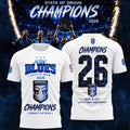 NSW Blues State Of Origin 2026 Champions T-Shirt White NSW Blues Merch Winners Shirt Fan Gifts - Merchluma