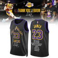 LeBron James Los Angeles Lakers Thank You Basketball Jersey 2026 LeBron James Merch Signature - Merchluma