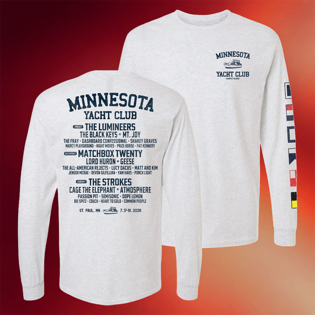 Minnesota Yacht Club Festival Merch 2026 Flags Lineup Long Sleeve Shirt Gift For Music Fans - Merchluma