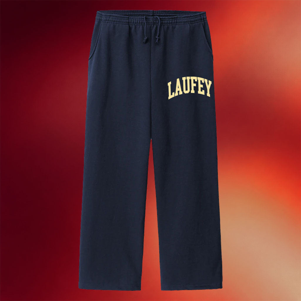 Laufey Merch 2026 Academia Sweatpants Navy Concert Outfits Presents For Music Lovers - Merchluma