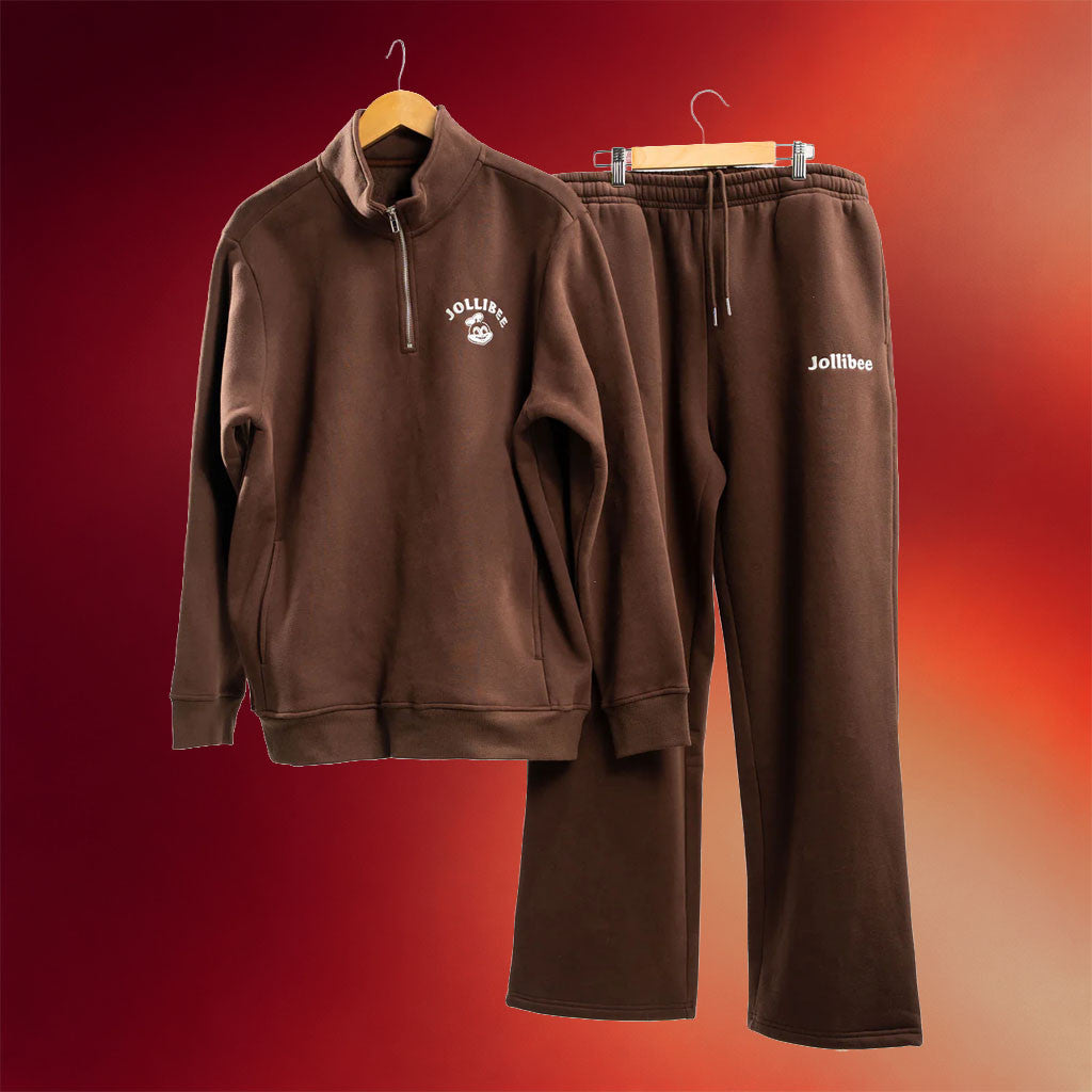 Jollibee Merch 2026 Jollibee Quarter Zip Sweatshirt And Sweatpants Set Best Gift For Sisters - Merchluma