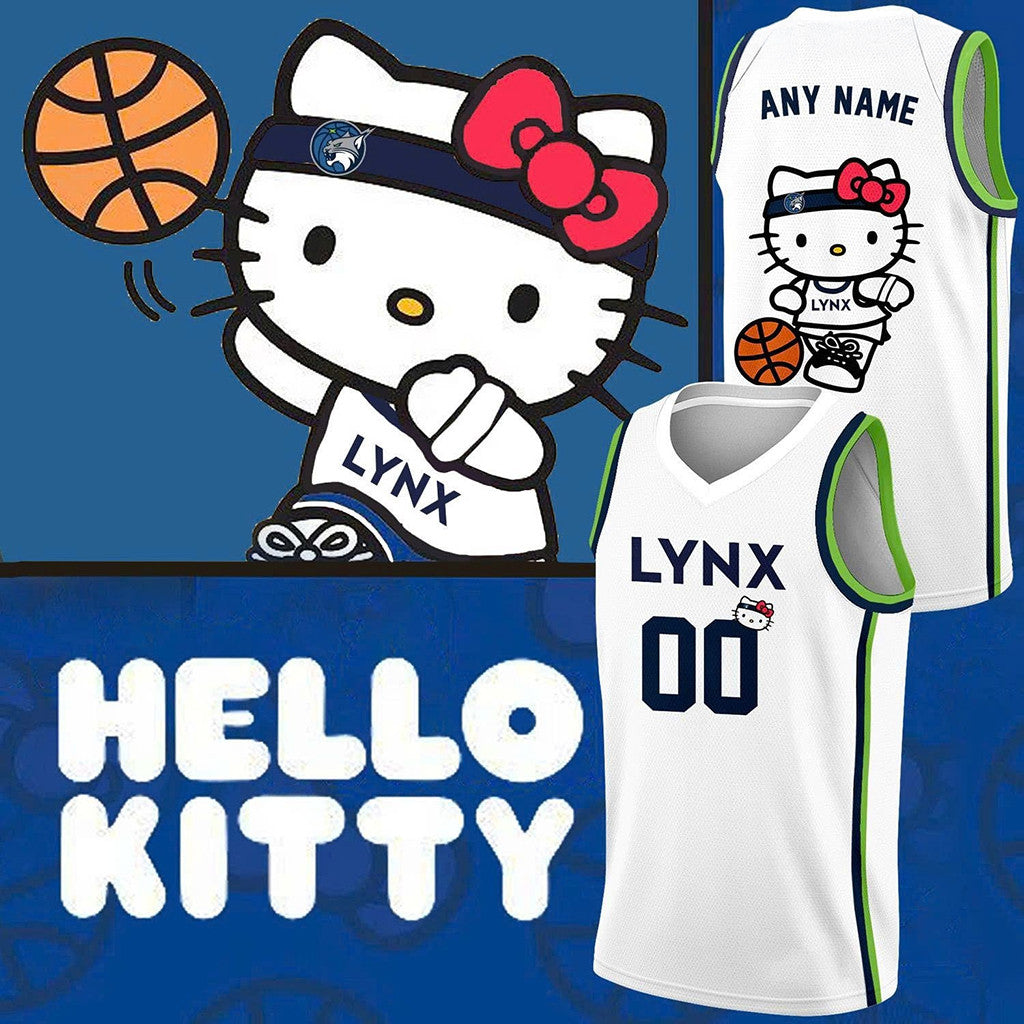 Personalized Minnesota Lynx X Hello Kitty 2026 Basketball Jersey MN Lynx Merch Gift For Fans - Merchluma