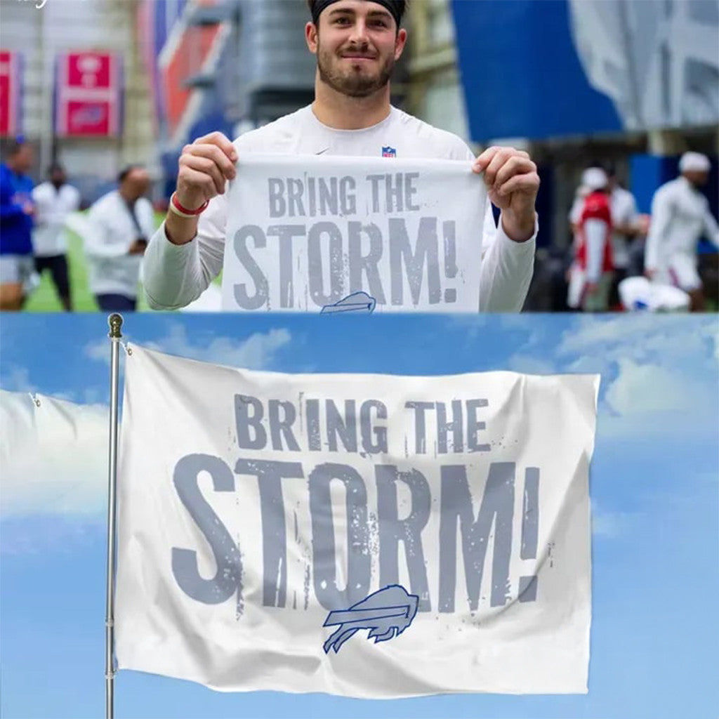 Buffalo Bills Bring The Storm Flag Buffalo Bills Merch 2026 Best Gift For Football Lovers - Merchluma