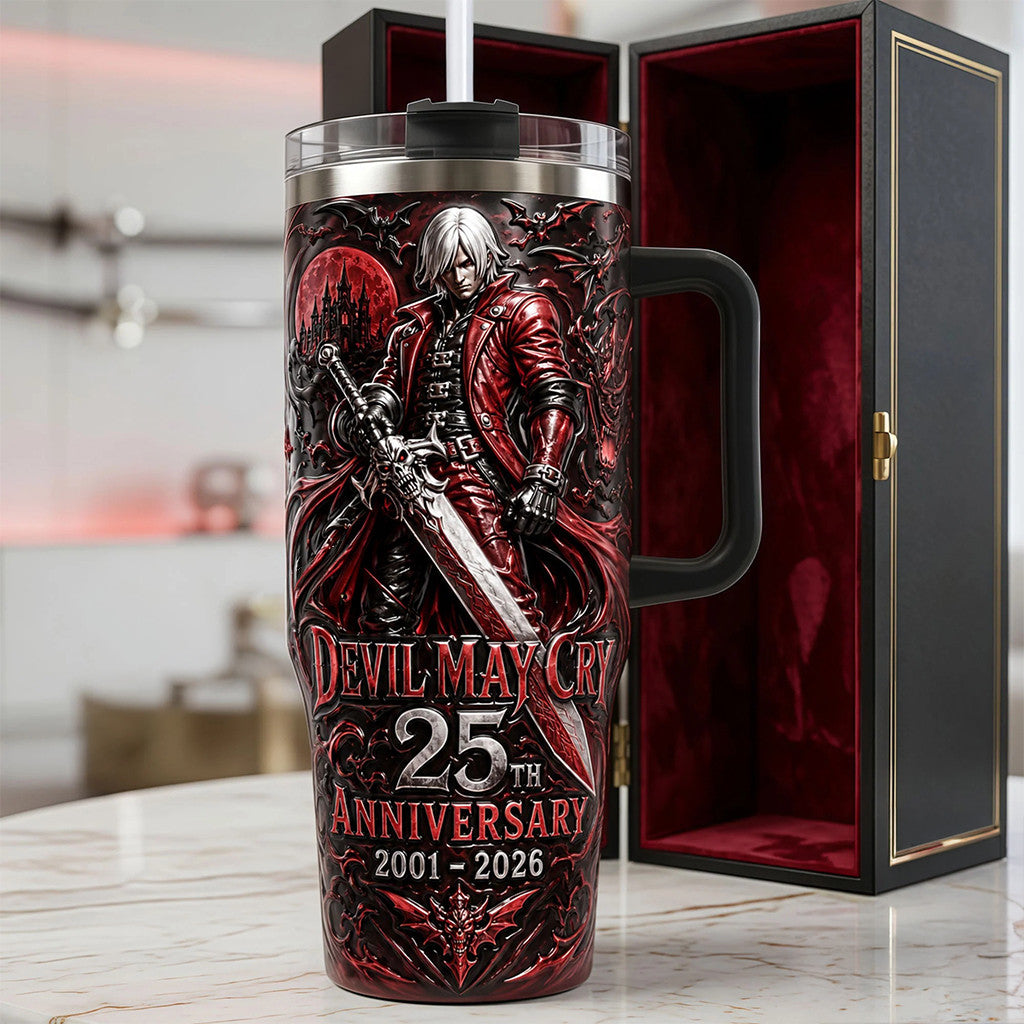 Devil May Cry 25th Anniversary 2001 2026 Tumbler Devil May Cry Merch Cool Gift For Brothers - Merchluma