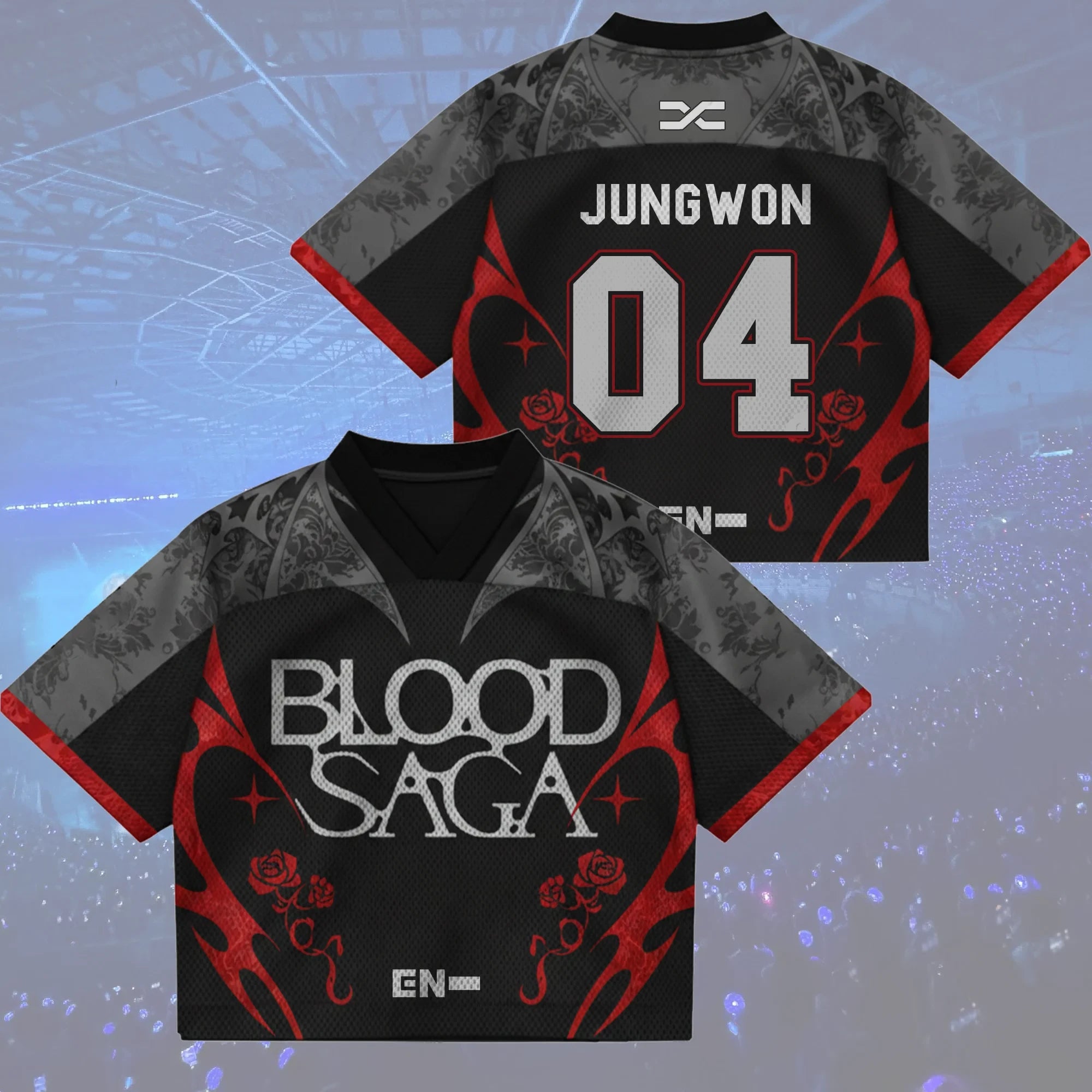 Blood Saga Enhypen Merch 2026 Untold Vampire World Tour Jersey Jungwon 04 Jersey Fan Apparel - Merchluma