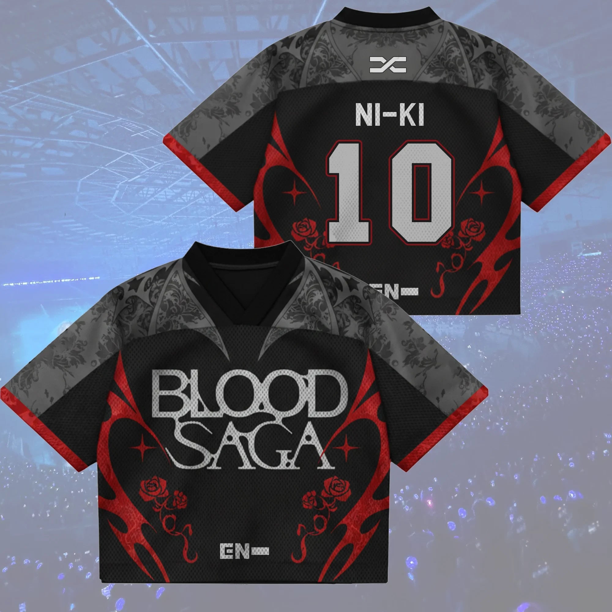 Blood Saga Enhypen Merch 2026 Untold Vampire World Tour Jersey Ni-Ki 10 Jersey Music Lover Gift - Merchluma