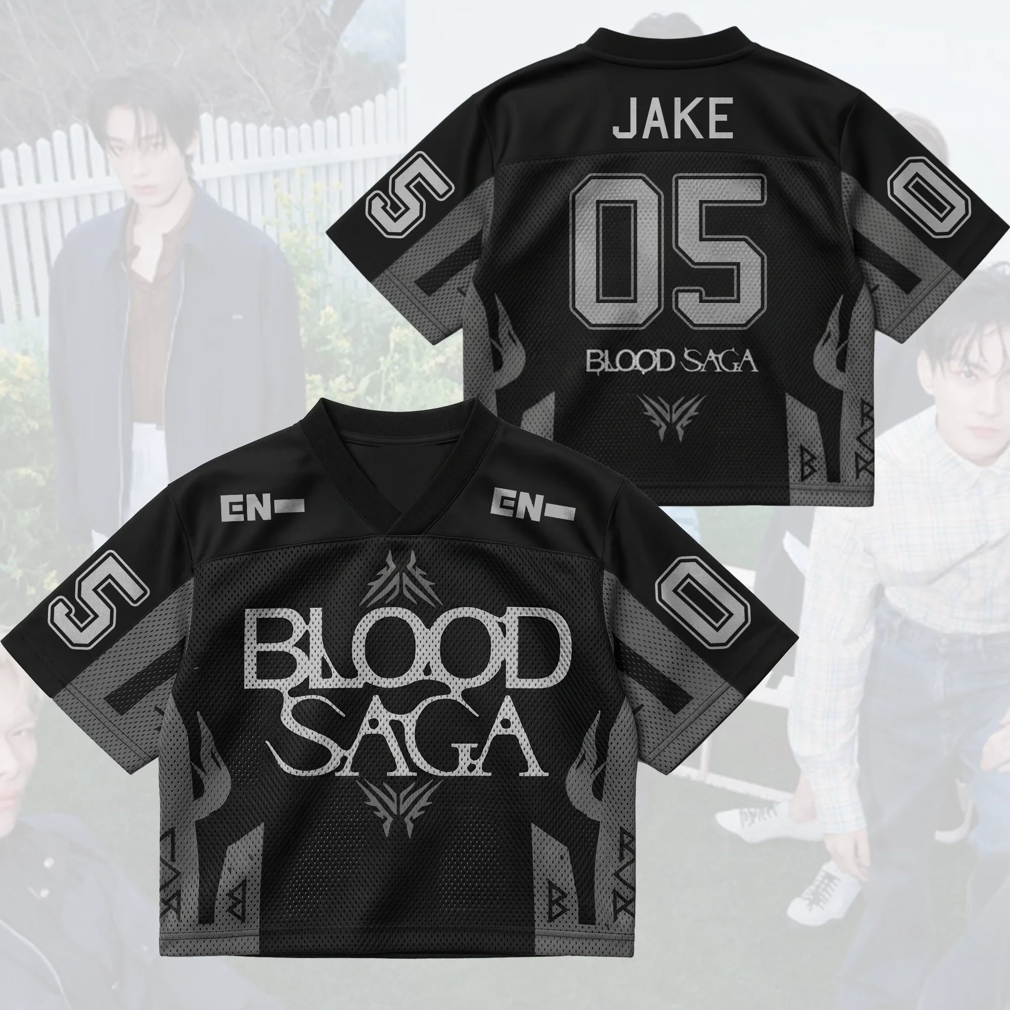 Blood Saga Merch 2026 Midnight Blood Saga Enhypen World Tour Jersey 05 Jake Jersey Gift For Fan - Merchluma