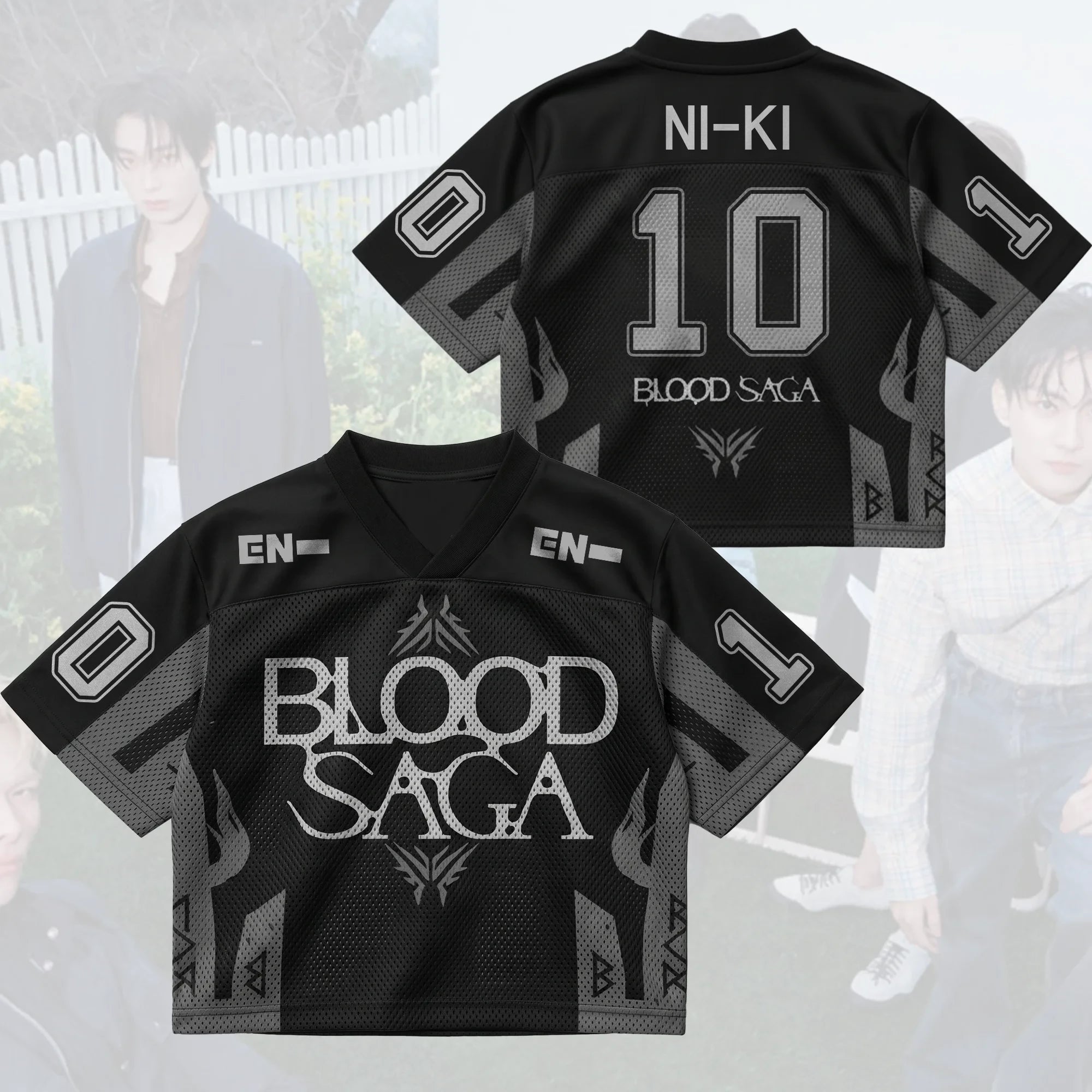 Blood Saga Merch 2026 Midnight Blood Saga Enhypen World Tour Jersey 10 Ni-Ki Jersey Fan Apparel - Merchluma