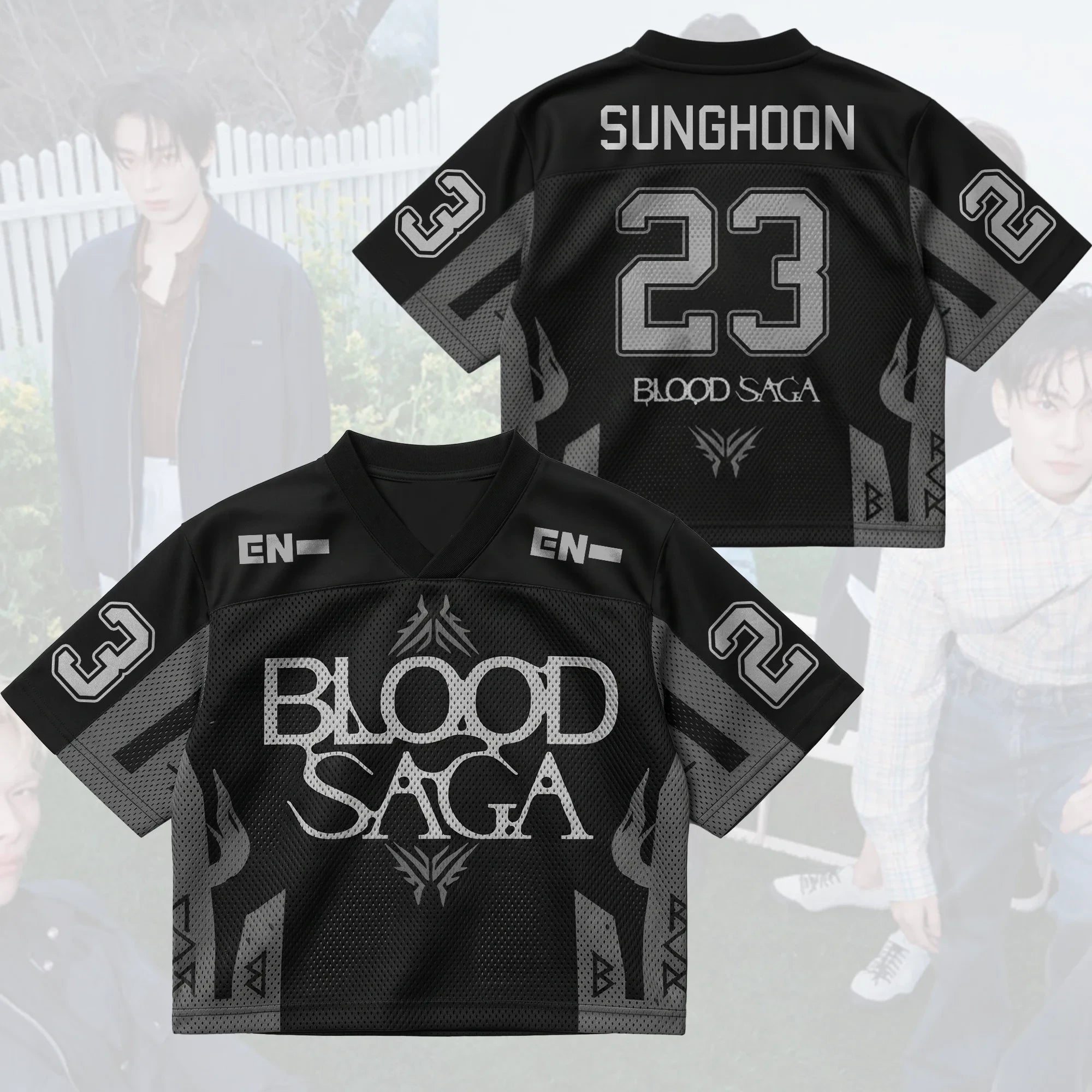 Blood Saga Merch 2026 Midnight Blood Saga Enhypen World Tour Jersey 23 Sunghoon Jersey For Fans - Merchluma