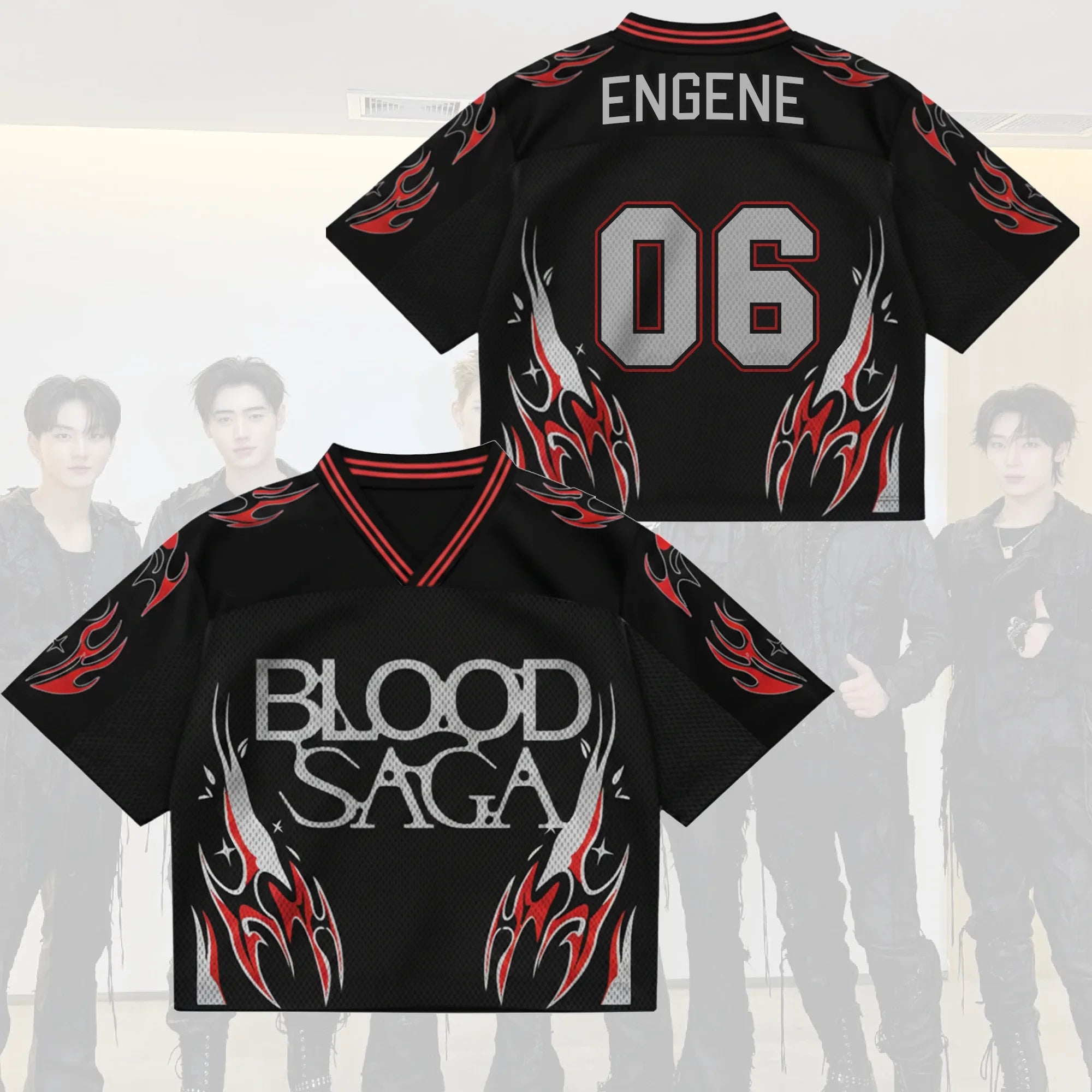 Engene #06 Enhypen Merch Blood Saga Enhypen World Tour Jersey Gift For Best Friends - Merchluma