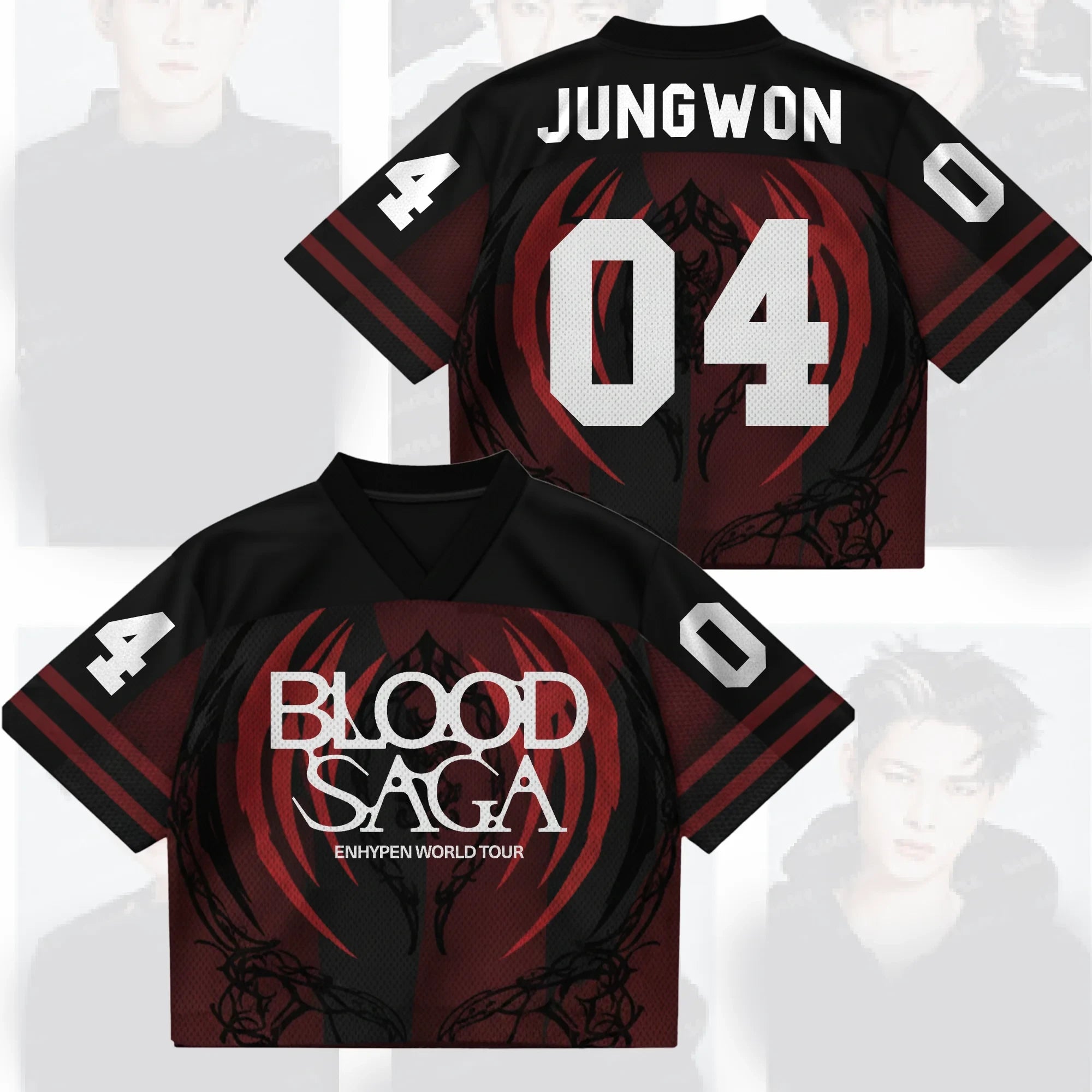Vampire Story Enhypen Blood Saga World Tour Jersey Jungwon Jersey Enhypen Merch Tour 2026 - Merchluma