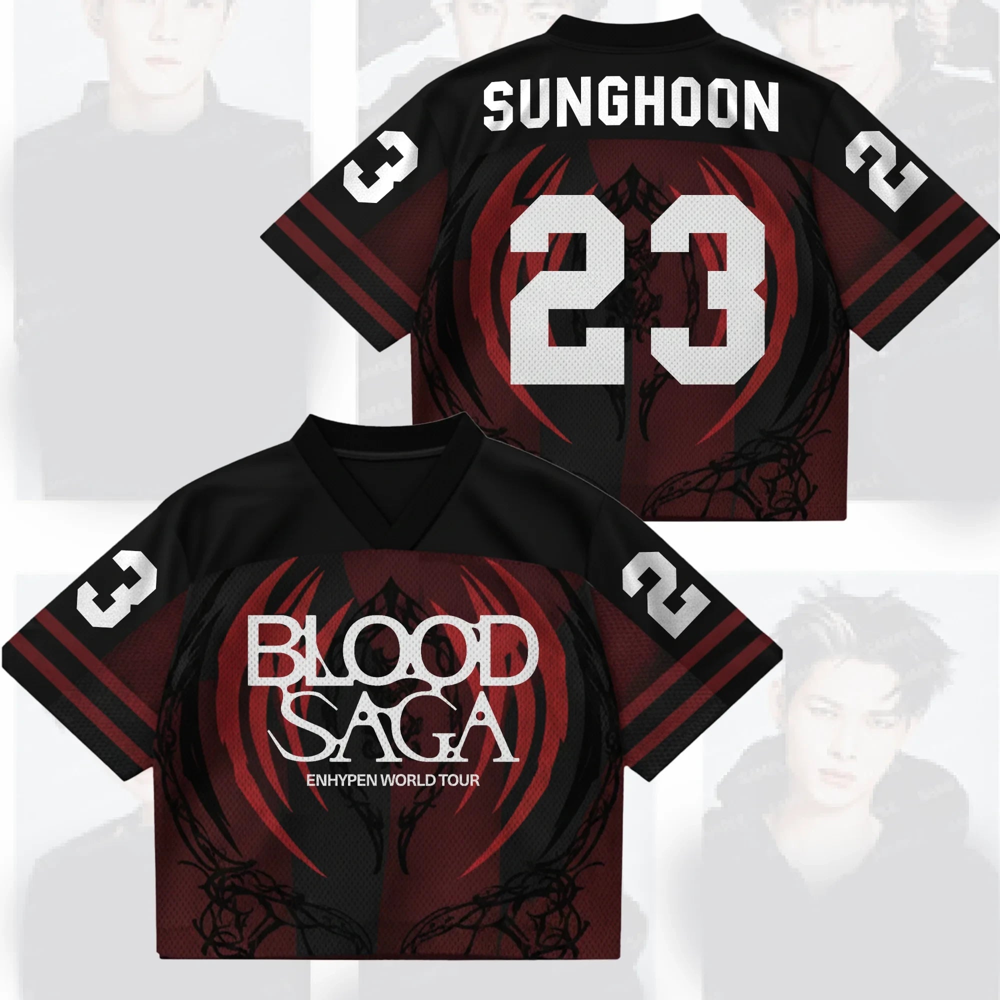Vampire Story Enhypen Blood Saga World Tour Jersey Sunghoon Jersey Enhypen Merch 2026 Fan Gifts - Merchluma