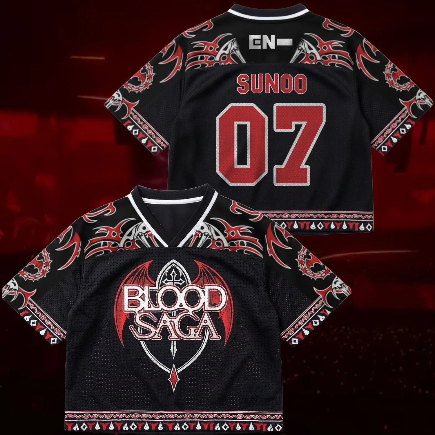Theatrical Blood Saga World Tour Enhypen Jersey 07 Sunoo Enhypen Merch Tour 2026 Kpop Gear - Merchluma