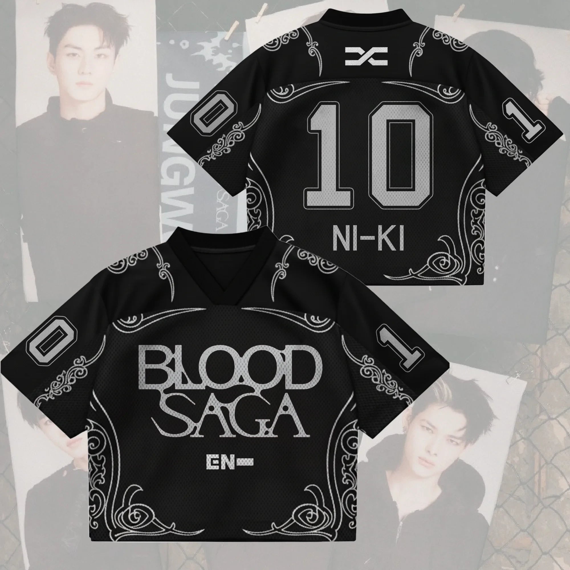 Shadow Duke Enhypen Blood Saga World Tour Jersey 10 Ni-Ki Enhypen Merch Gifts For BFF - Merchluma
