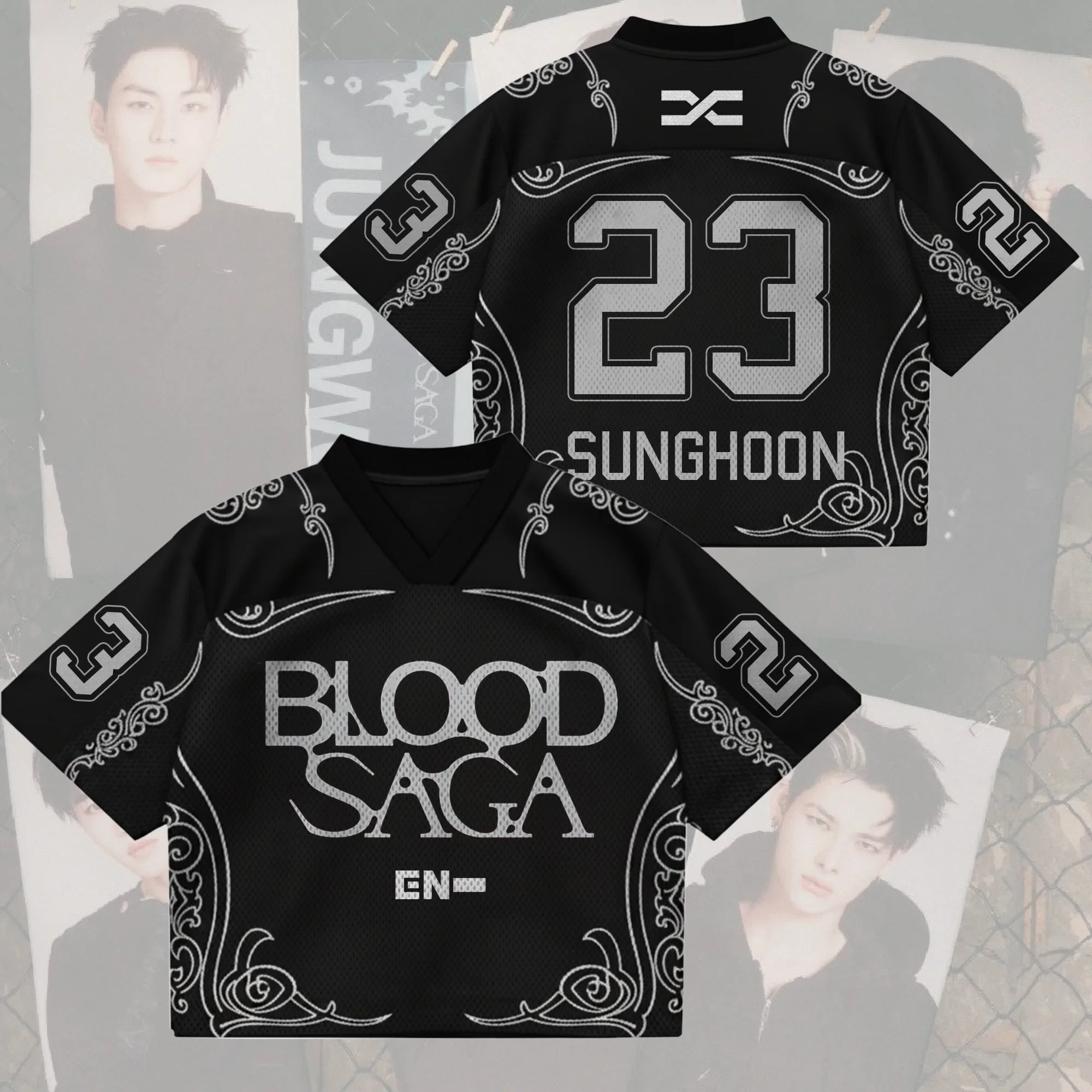 Shadow Duke Enhypen Blood Saga World Tour Jersey 23 Sunghoon Enhypen Merch Gifts For Her - Merchluma