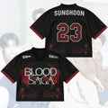 Sunghoon #23 Enhypen Merch Nightshade Wing Enhypen Blood Saga World Tour Jersey Fan Gifts - Merchluma