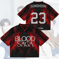 Sunghoon Jersey Crimson Awakening Blood Saga Enhypen World Tour Jersey 2026 Enhypen Merch Tour - Merchluma
