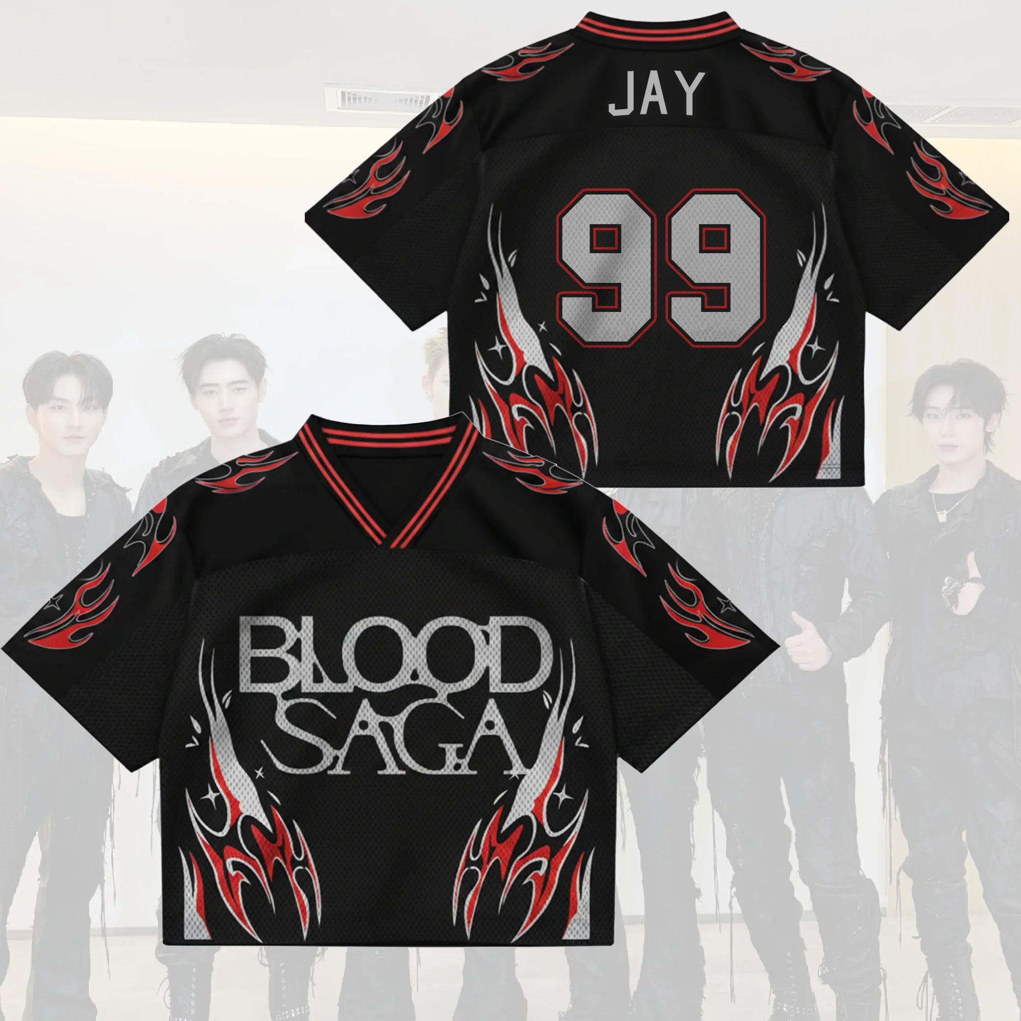 Jay #99 Enhypen Merch Blood Saga Enhypen World Tour Jersey Best Gifts For Music Lovers - Merchluma