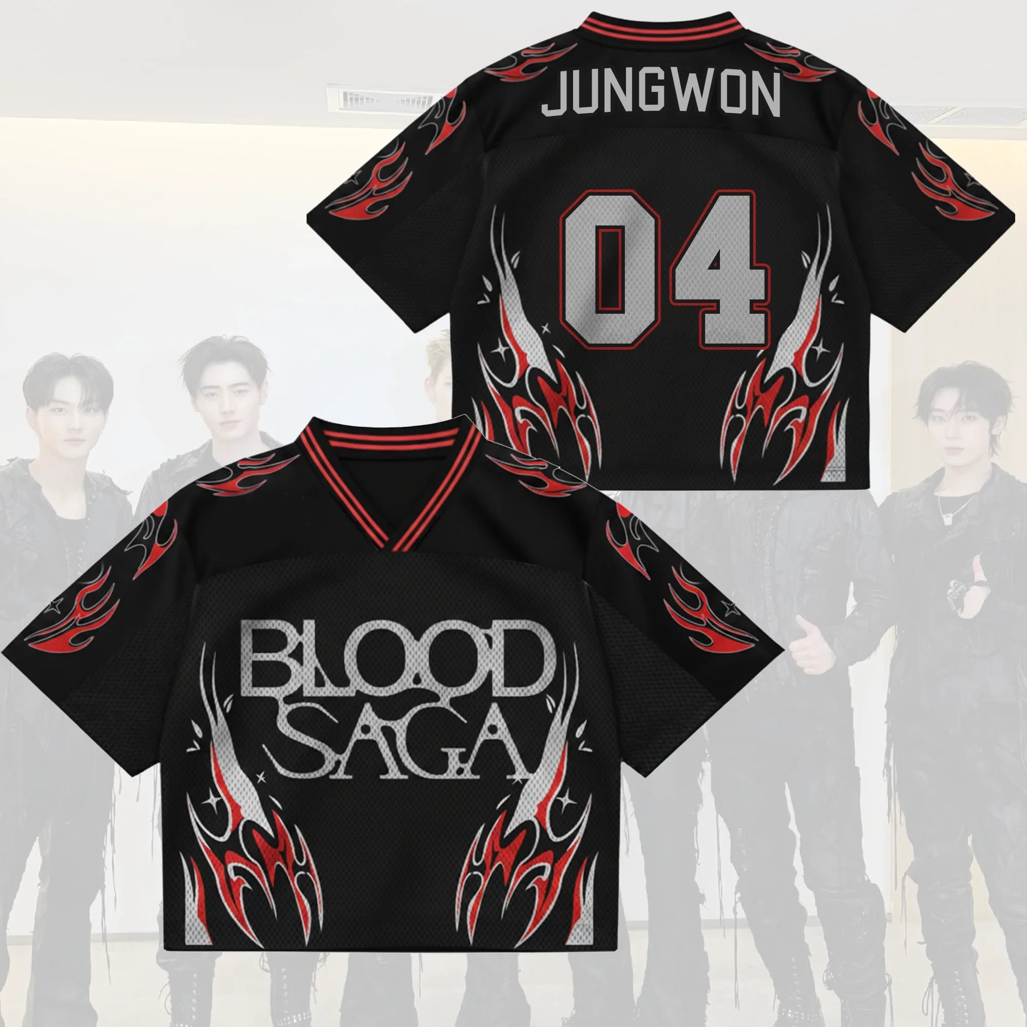 Jungwon #04 Enhypen Merch Blood Saga Enhypen World Tour Jersey Gift Ideas For Her - Merchluma