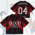 Jungwon Jersey Crimson Awakening Blood Saga Enhypen World Tour Jersey 2026 Enhypen Merch Gifts - Merchluma