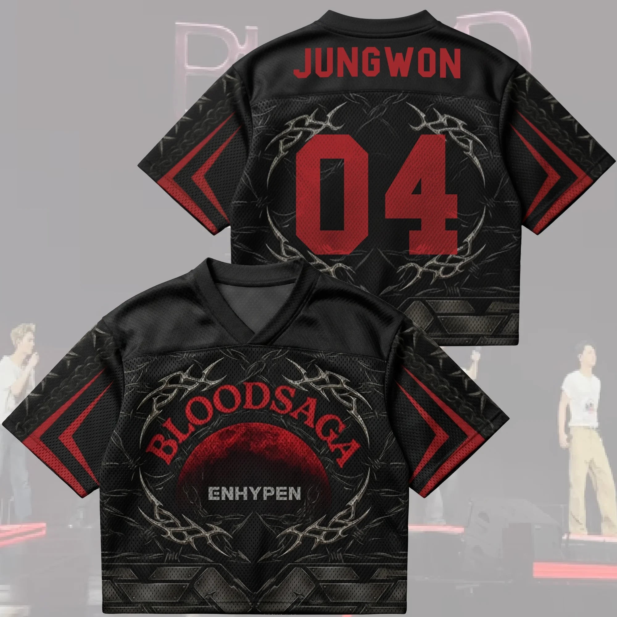 Knife Style Blood Saga Enhypen World Tour Jersey Enhypen Concert Merch 2026 Jungwon 04 Jersey - Merchluma