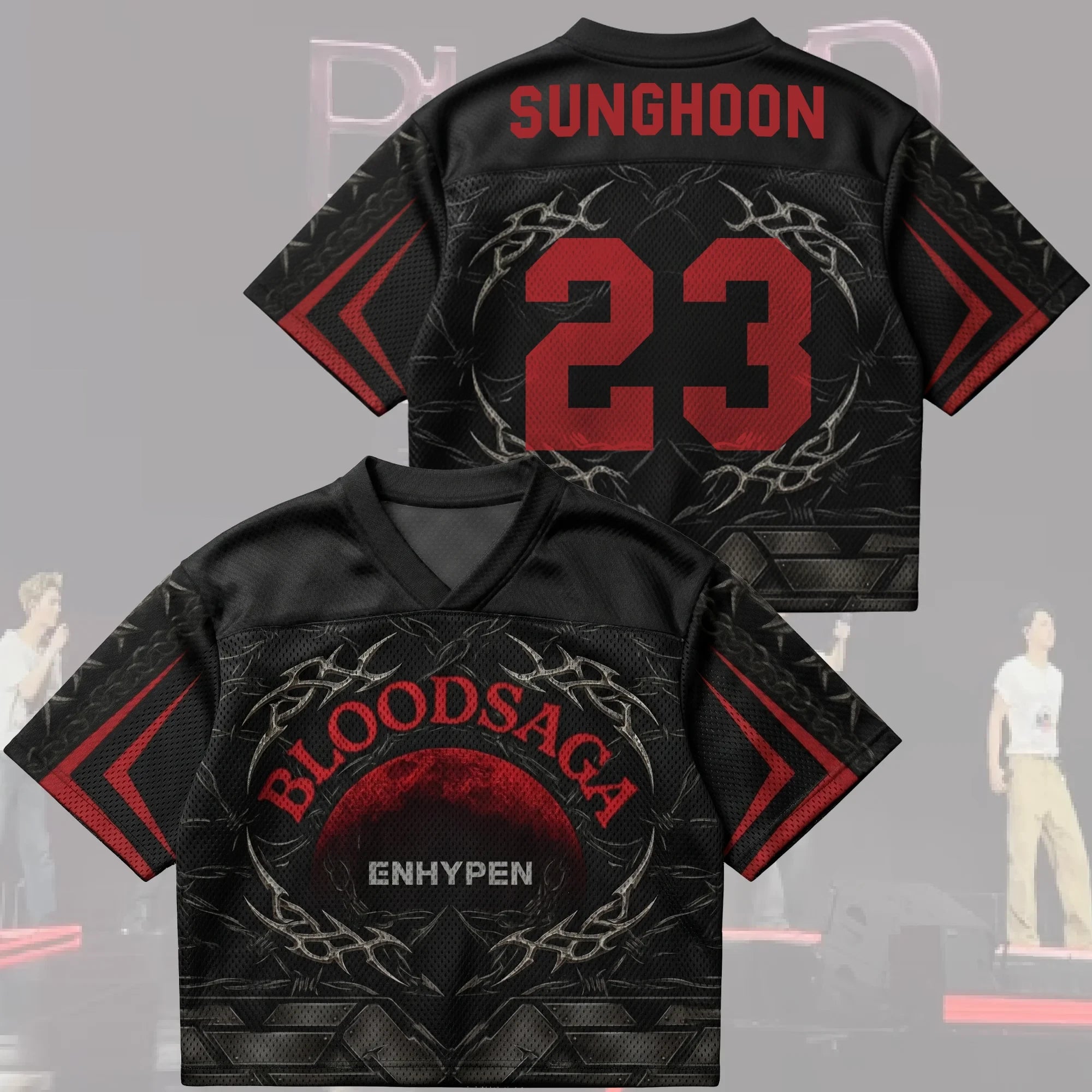 Knife Style Blood Saga Enhypen World Tour Jersey Enhypen Concert Merch 2026 Sunghoon 23 Jersey - Merchluma