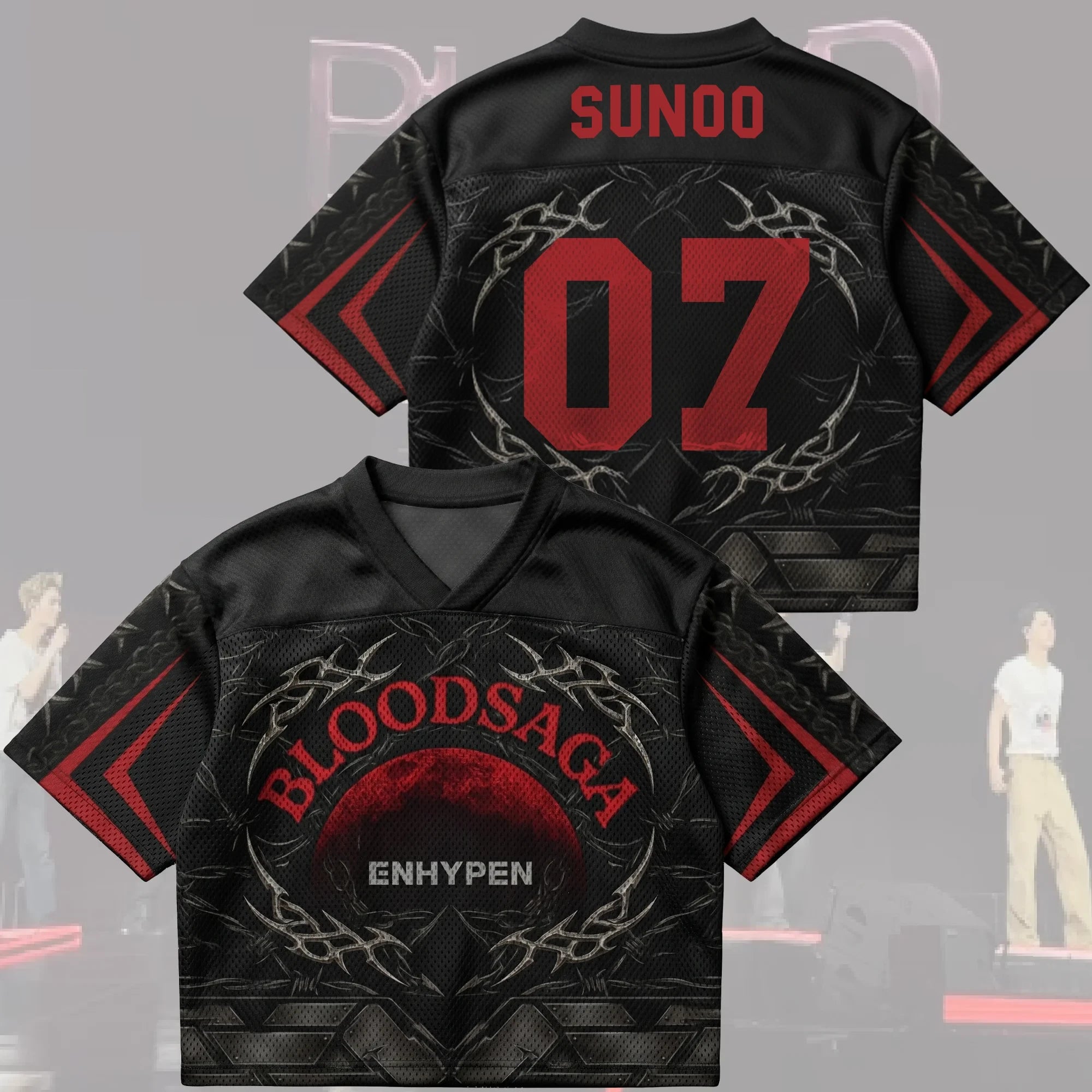 Knife Style Blood Saga Enhypen World Tour Jersey Enhypen Concert Merch 2026 Sunoo 04 Clothing - Merchluma