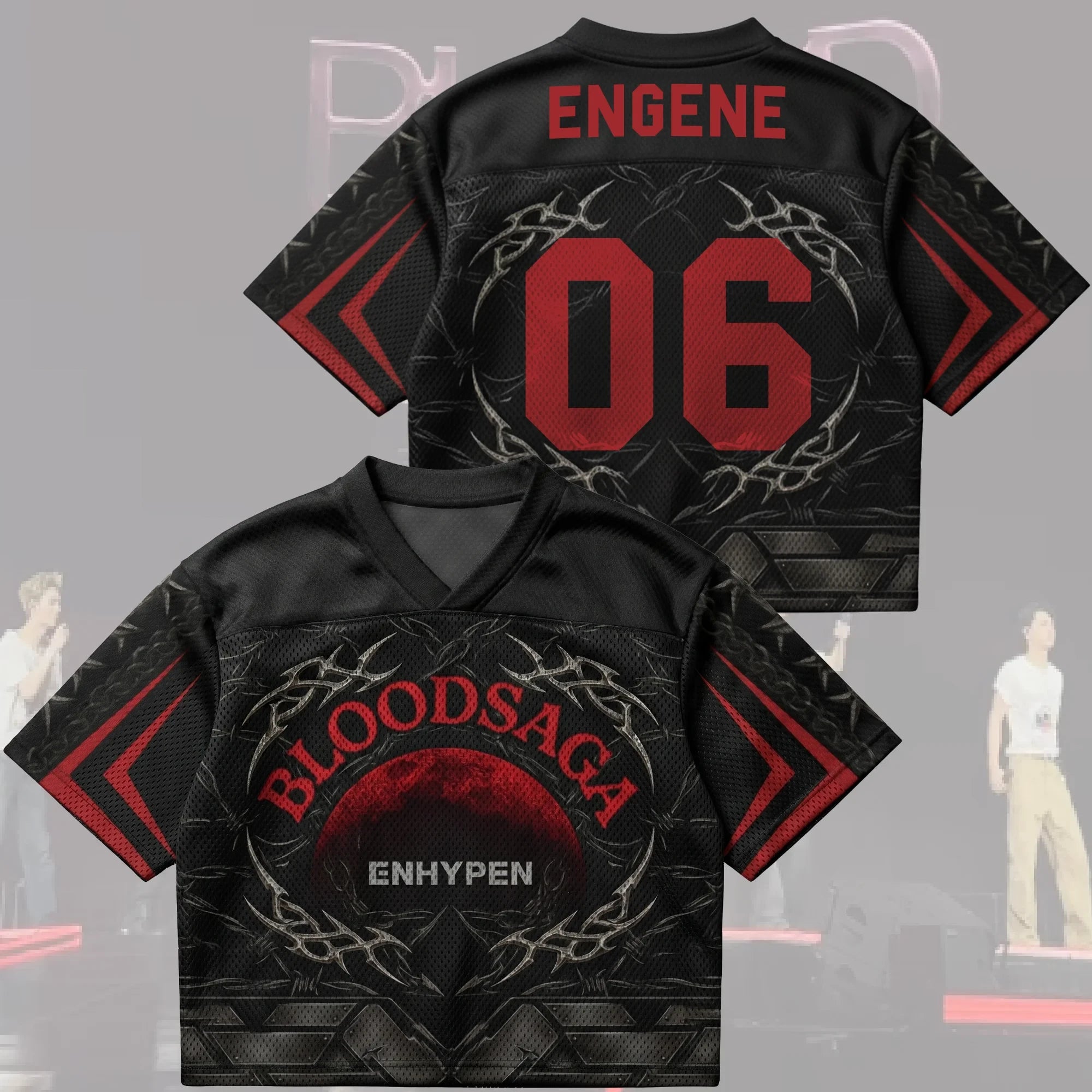Knife Style Blood Saga Enhypen World Tour Jersey Enhypen Merch Blood Saga 2026 Engene 06 Jersey - Merchluma