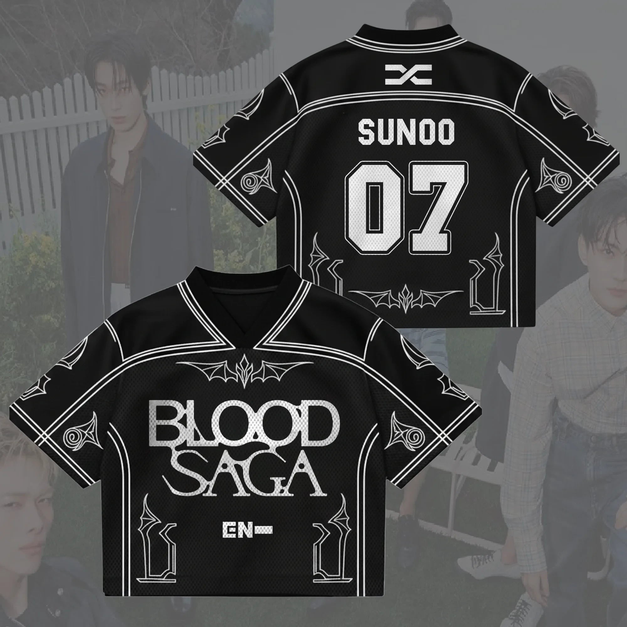 Ladylike Blood Saga Enhypen World Tour Jersey 07 Sunoo Enhypen Merch Music Fans Gifts - Merchluma