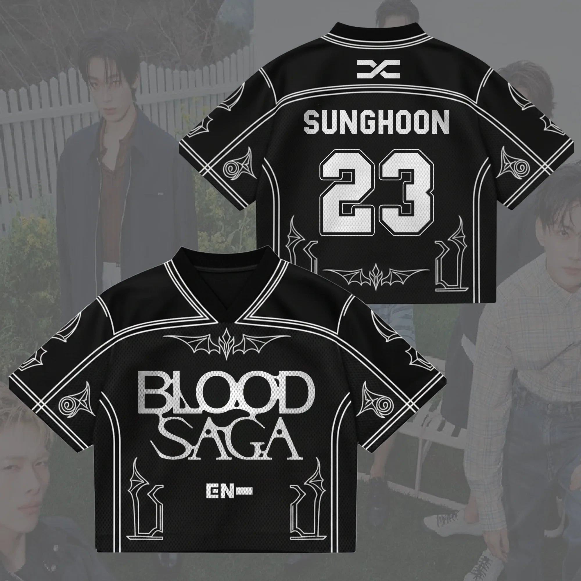 Ladylike Blood Saga Enhypen World Tour Jersey 23 Sunghoon Enhypen Merch Gifts For Music Fans - Merchluma