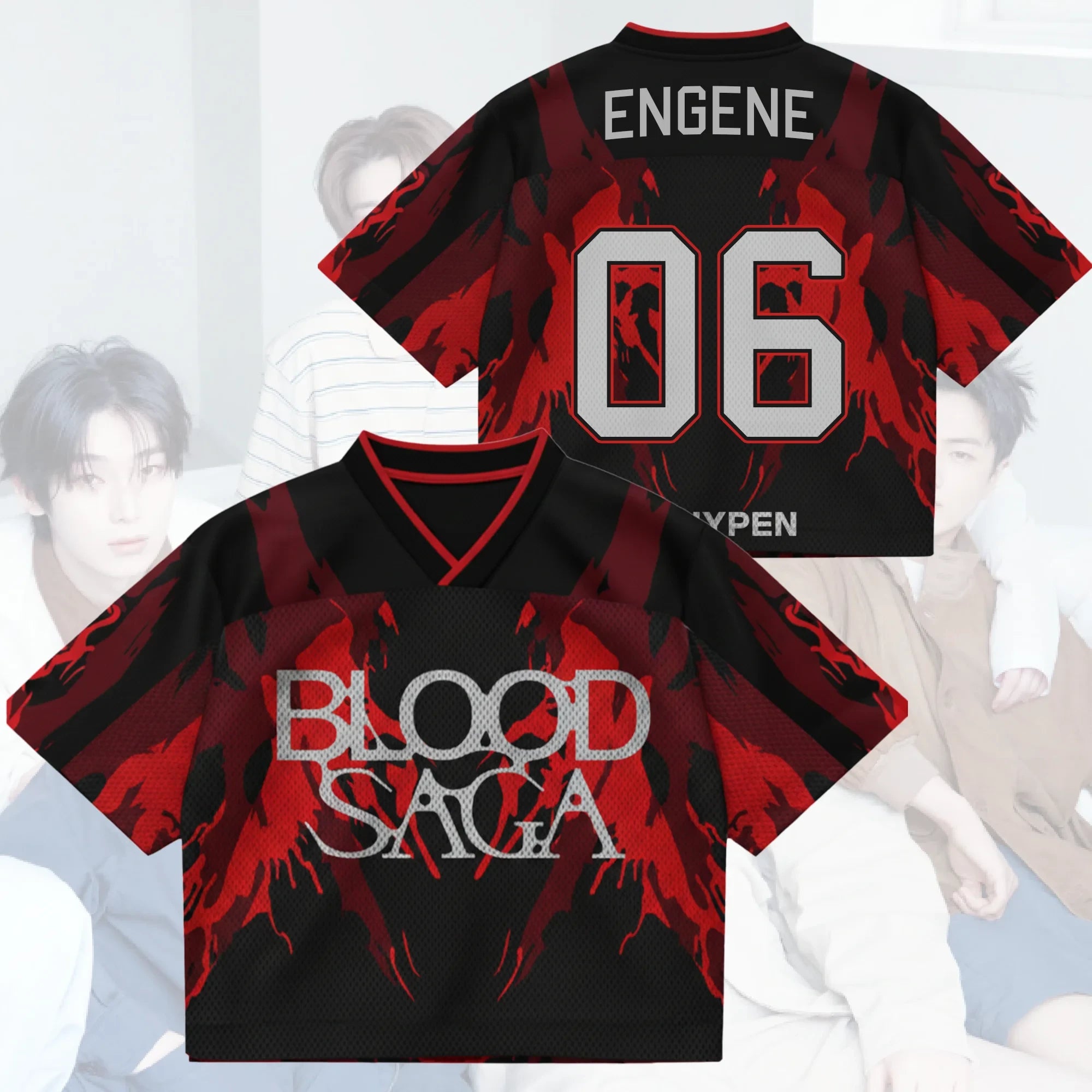 Engene Jersey Crimson Awakening Blood Saga Enhypen World Tour Jersey Enhypen Concert Merch 2026 - Merchluma