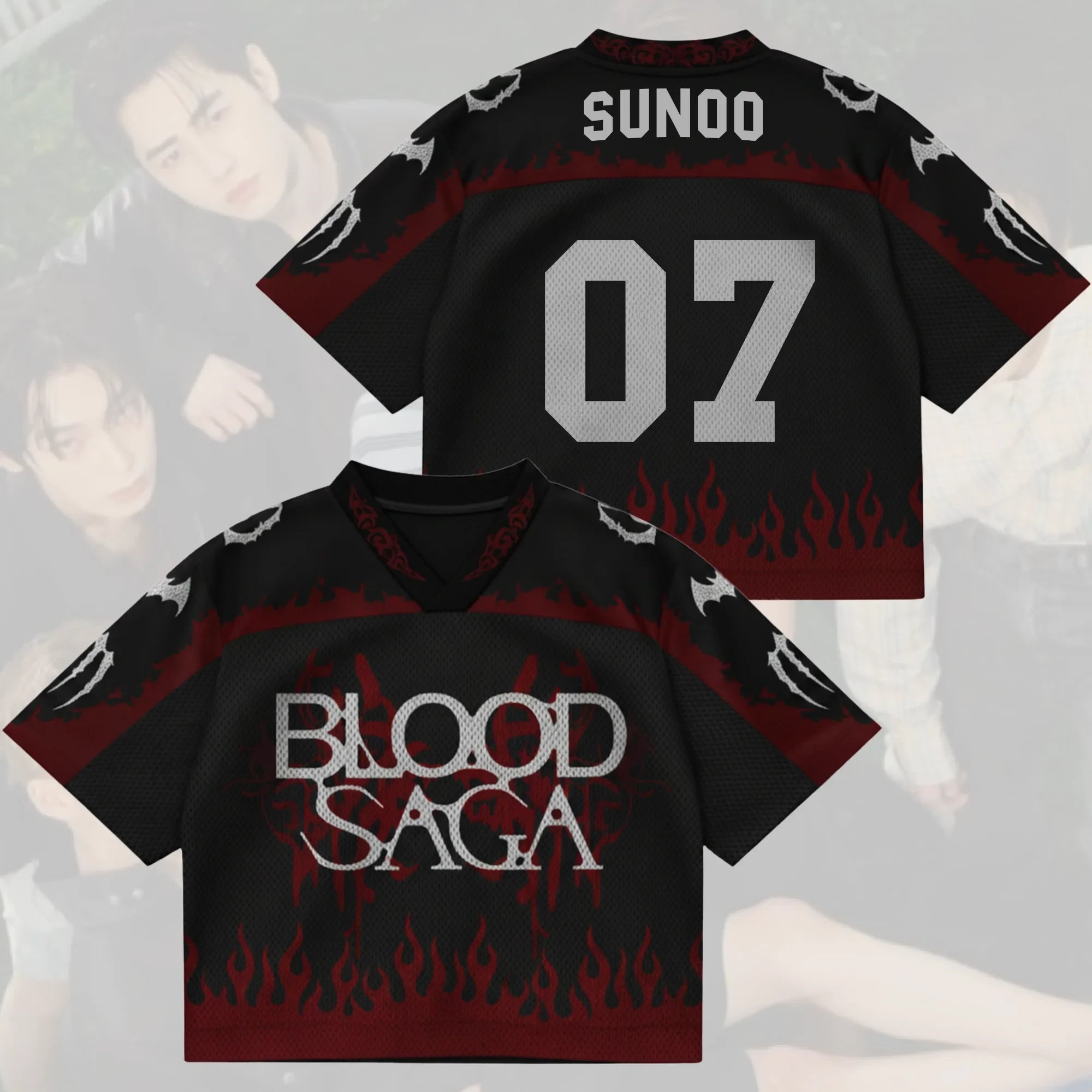 Scarlet Covenant Blood Saga Enhypen World Tour Jersey 07 Sunoo Enhypen Merch Gifts For Sister - Merchluma