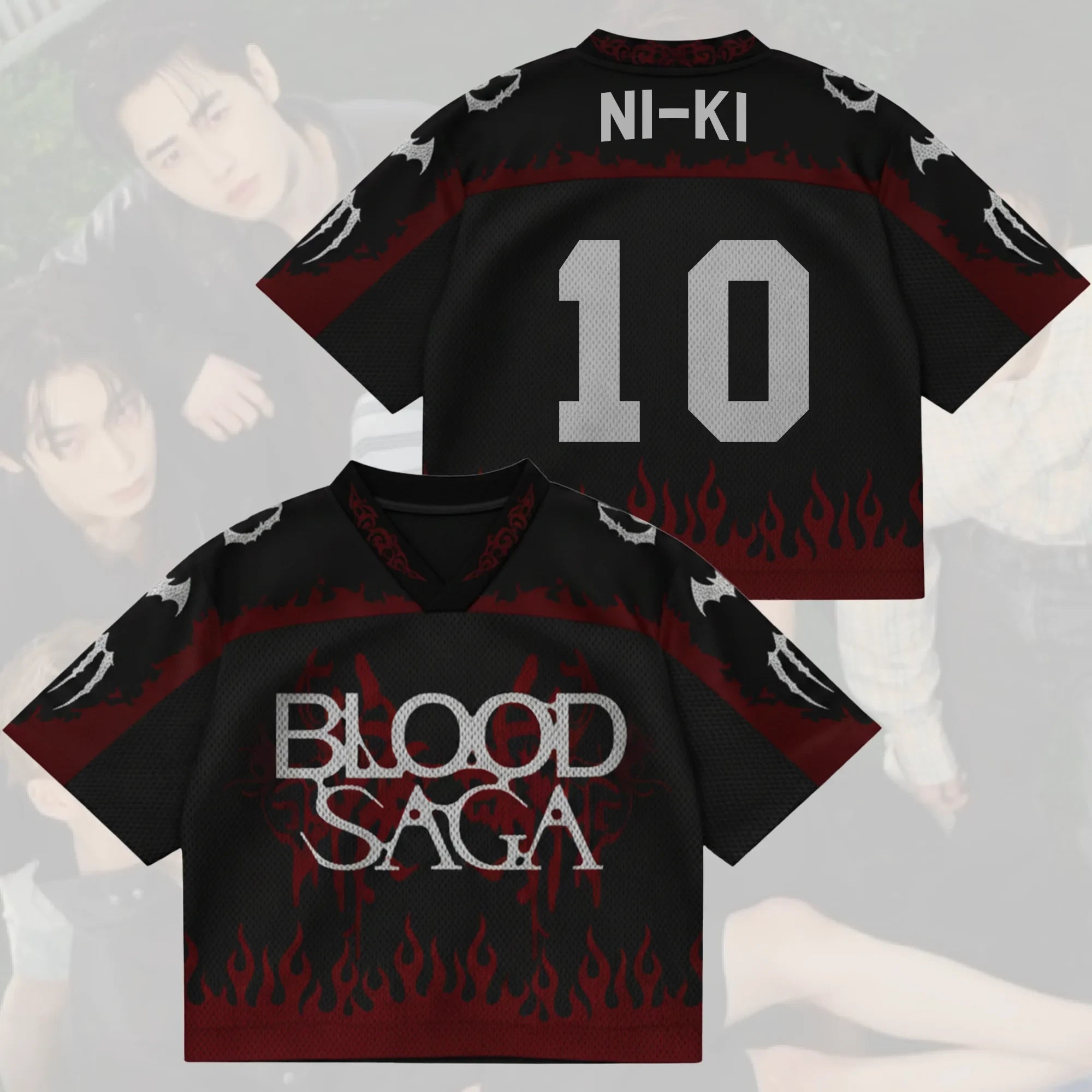 Scarlet Covenant Blood Saga Enhypen World Tour Jersey 10 Ni-Ki Enhypen Merch Gifts For Fans - Merchluma