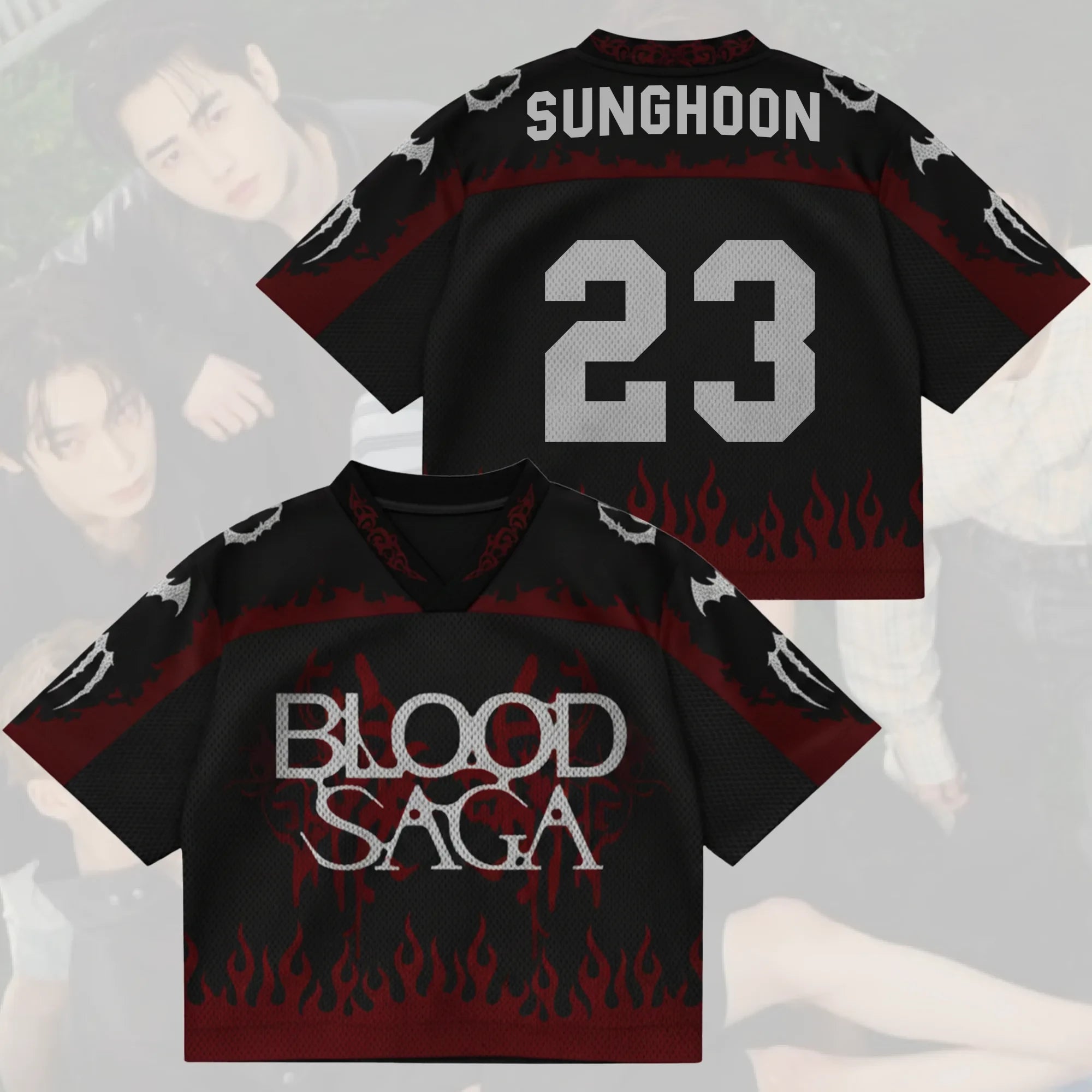 Scarlet Covenant Blood Saga Enhypen World Tour Jersey Sunghoon 23 Enhypen Merch Gifts For BFF - Merchluma