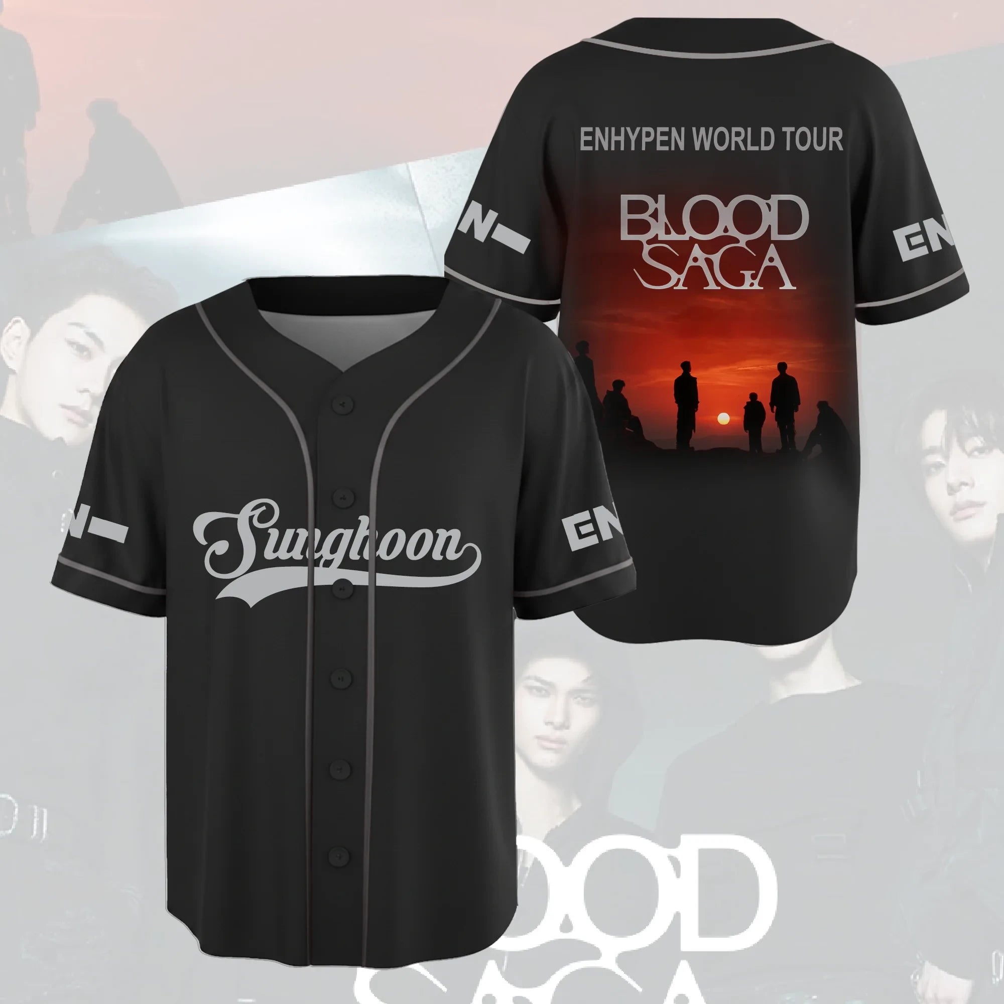 Enhypen Merch Blood Saga 2026 Enhypen Blood Saga World Tour Jersey Sunghoon Jersey Kpop Gear - Merchluma