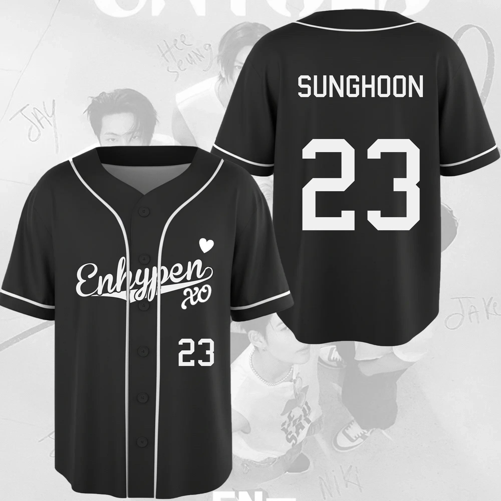 Enhypen XO Baseball Jersey 23 Sunghoon Jersey Enhypen Merch 2026 Best Gift For Kpop Fans - Merchluma