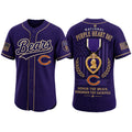 Chicago Bears 2026 Purple Heart Day Baseball Jersey Chicago Bears Merch Gift For Veteran - Merchluma