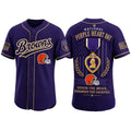 Cleveland Browns 2026 Purple Heart Day Baseball Jersey Cleveland Browns Merch Veteran Gifts - Merchluma