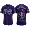 Detroit Lions 2026 Purple Heart Day Baseball Jersey Detroit Lions Merch Gift For Veteran Dad - Merchluma