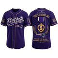 New England Patriots 2026 Purple Heart Day Baseball Jersey Patriots Merch Gift For Veteran - Merchluma