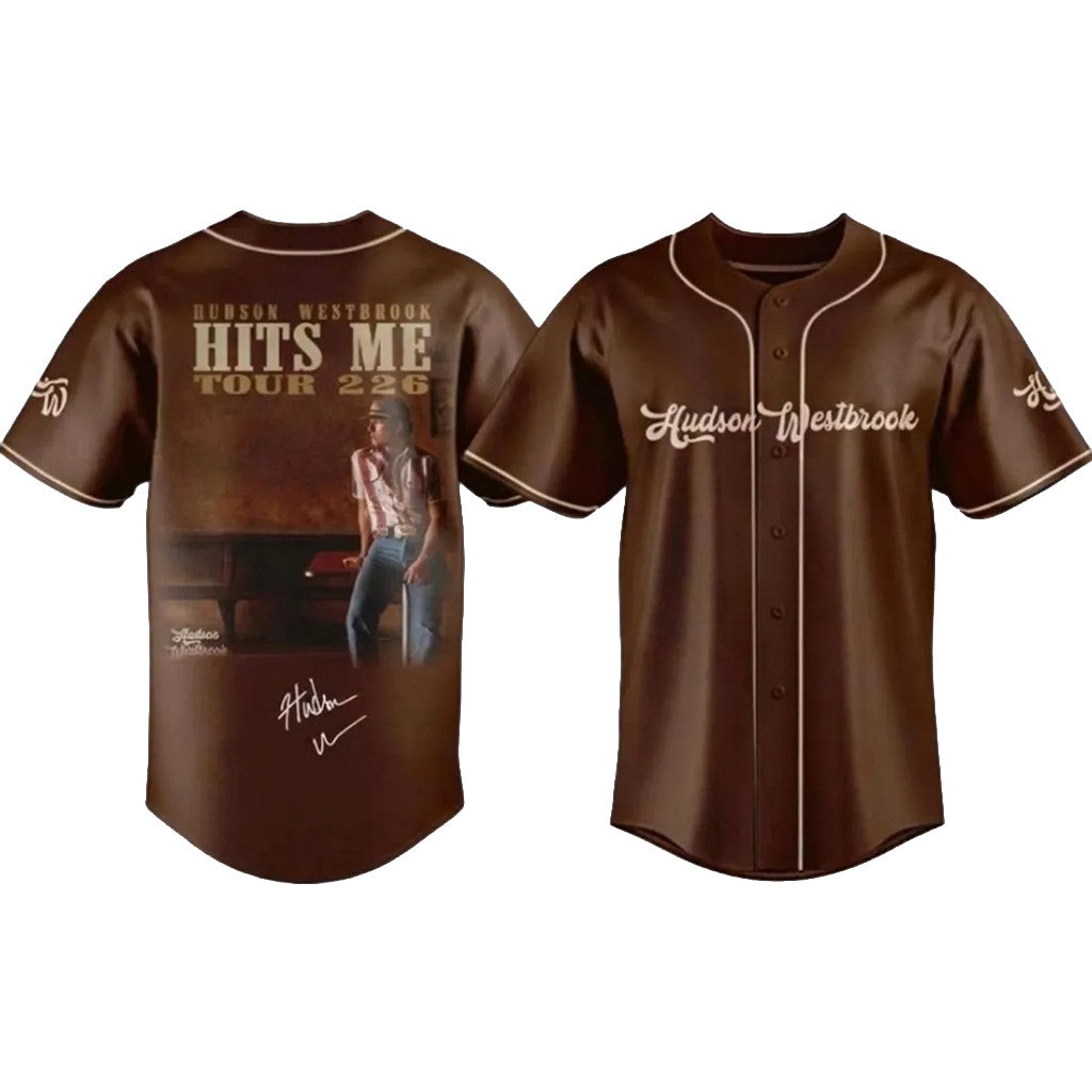 Hudson Westbrook Hits Me Tour 2026 Baseball Jersey Hudson Westbrook Merch Music Fan Gifts - Merchluma