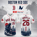 Boston Red Sox X Godzilla Minus Zero Night 2026 Baseball Jersey Red Sox Merch Baseball Fan Gift - Merchluma