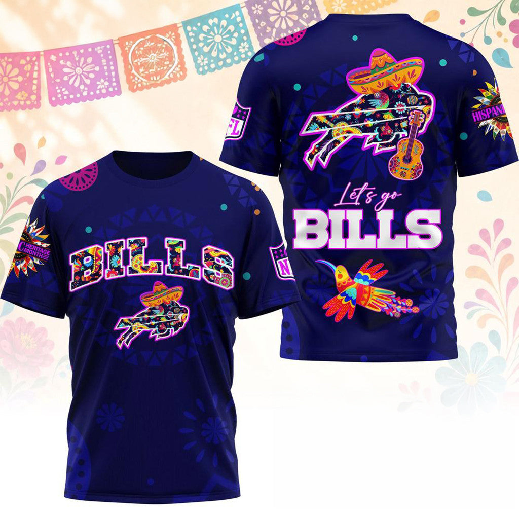 Buffalo Bills 2026 Hispanic Heritage Fiesta T-Shirt Buffalo Bills Merch Gift For Football Fans - Merchluma