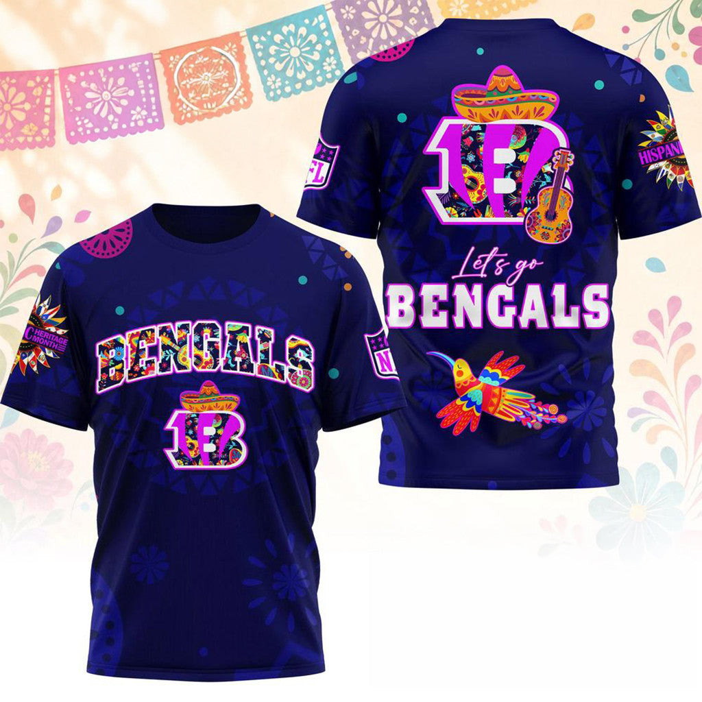 Cincinnati Bengals 2026 Hispanic Heritage Fiesta T-Shirt Cincinnati Bengals Merch Fan Gifts - Merchluma