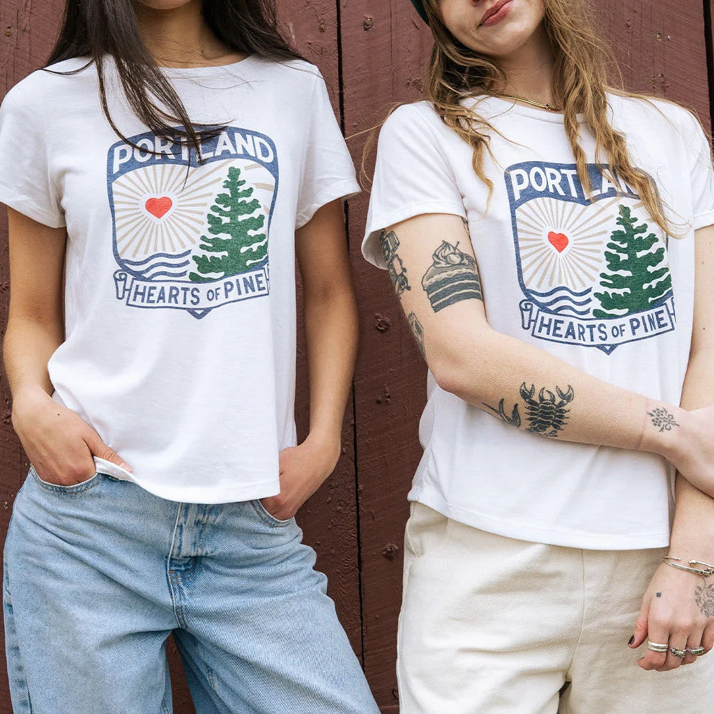 Hearts Of Pine Merch 2026 Crest T-Shirt Portland Hearts Of Pine Shirt Gift For Sisters - Merchluma