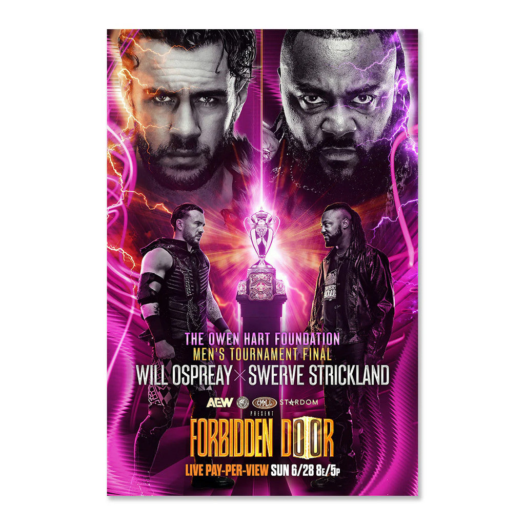 AEW Merch 2026 Matchup Monday Will Ospreay vs Swerve Strickland AEW Forbidden Door Poster Decor - Merchluma
