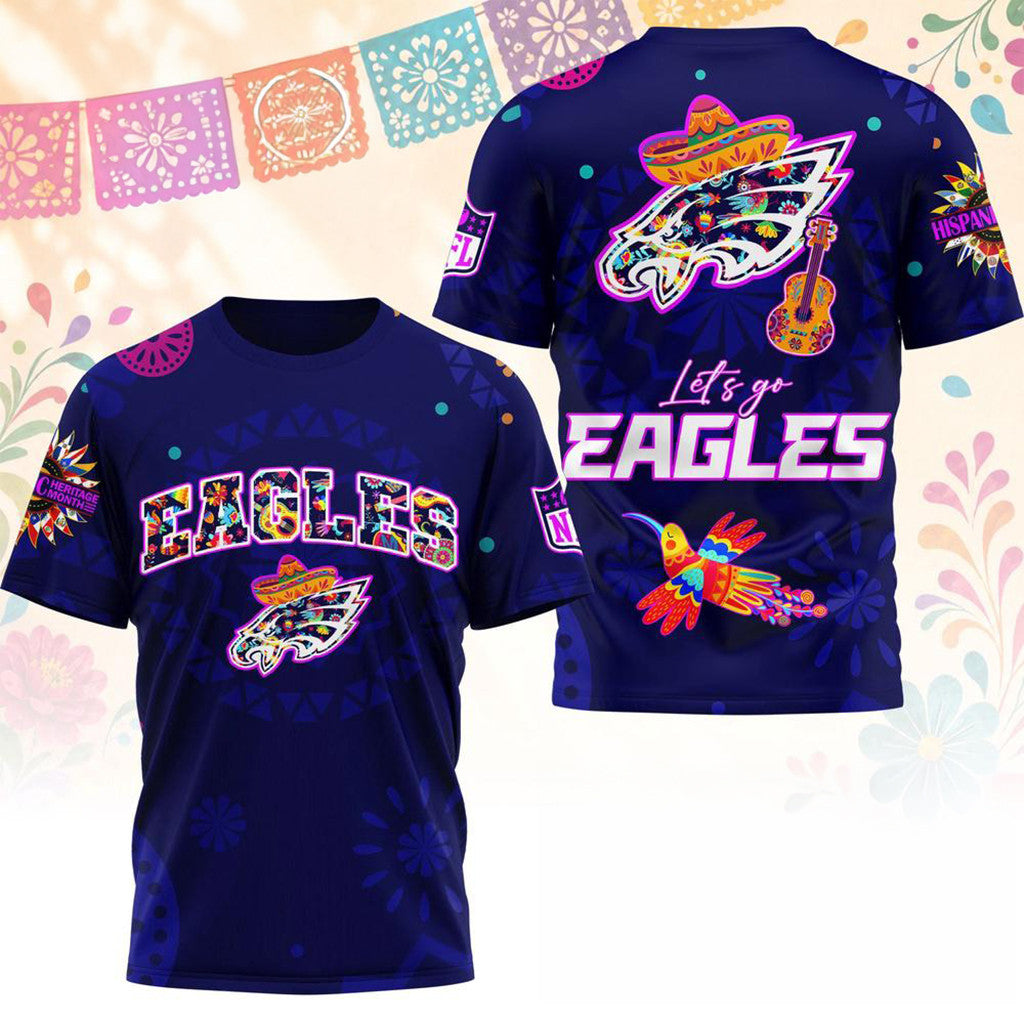 Philadelphia Eagles 2026 Hispanic Heritage Fiesta Shirt Eagles Merch Football Related Gifts - Merchluma